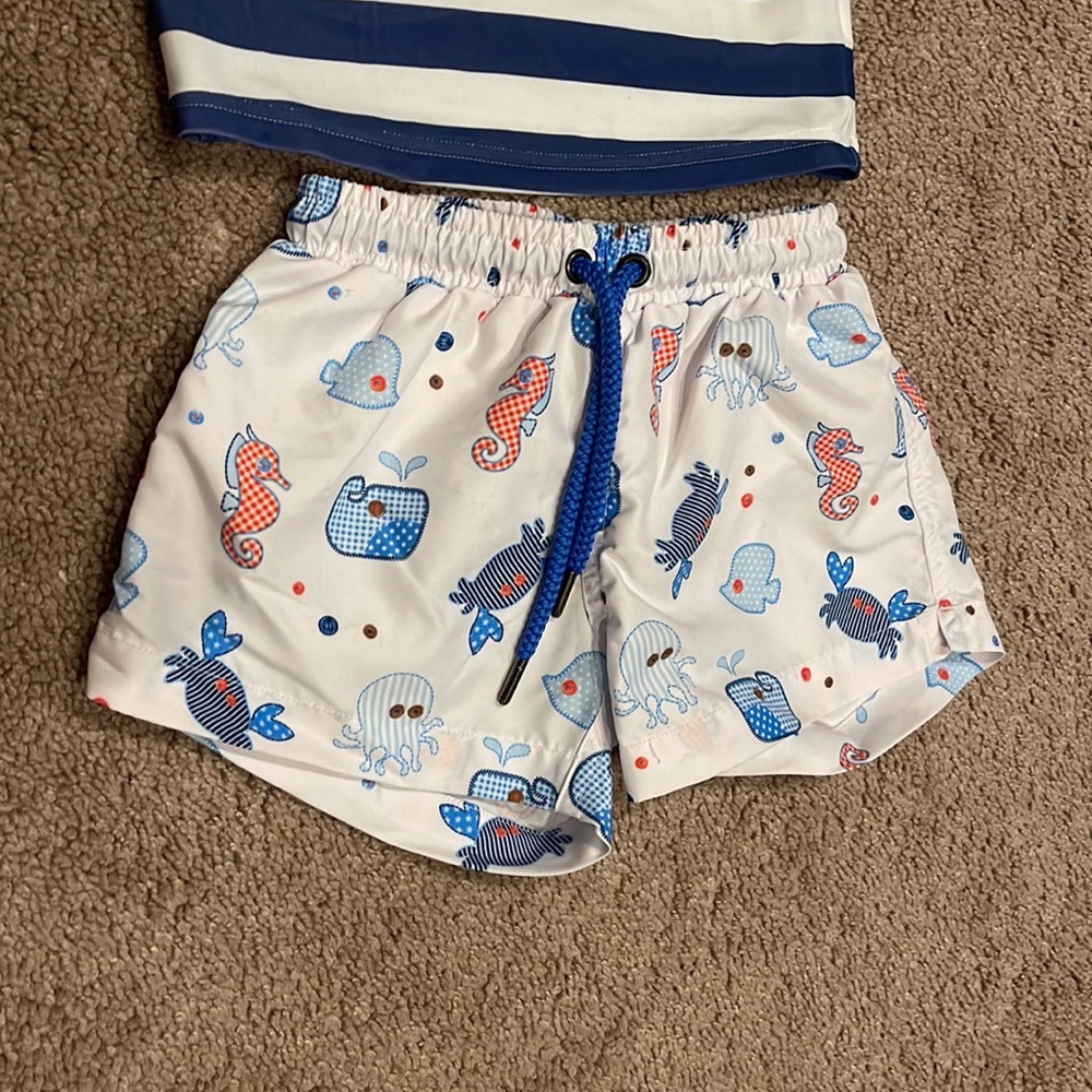 Sunuva UPF swim shirt and swim shorts, 18-24M - Picture 2 of 9